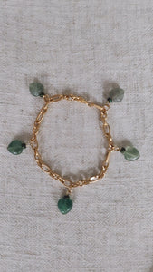 Cassidy bracelet in red or green precious gemstone