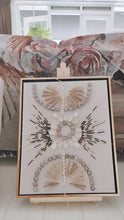 Porcupine Shell mandala wall art black/ gold framed