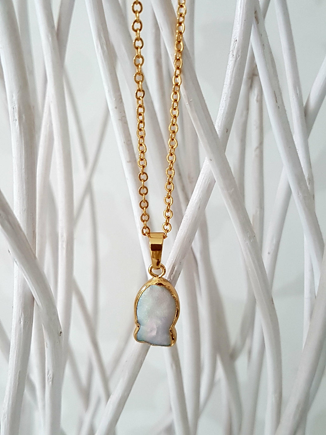 Dory natural mother of pearl fish necklace - Uli Uli Jewelry