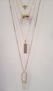 Raw crystal quartz necklace - Uli Uli Jewelry