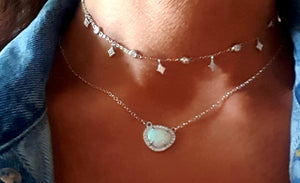 Opal crystal drop necklace - Uli Uli Jewelry