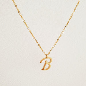 Gold chain necklace - initial - Uli Uli Jewelry
