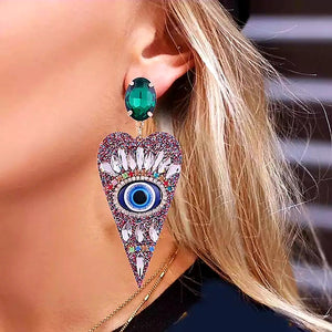 Mystic blue third eye earrings