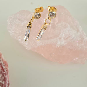 Crystal baquette earrings