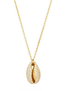Glam cowrie necklace