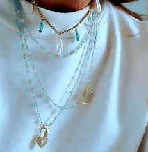 Chalcedony beads necklace