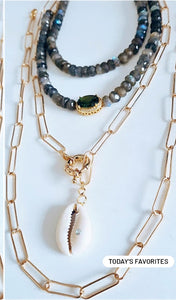Labradorite beaded necklace